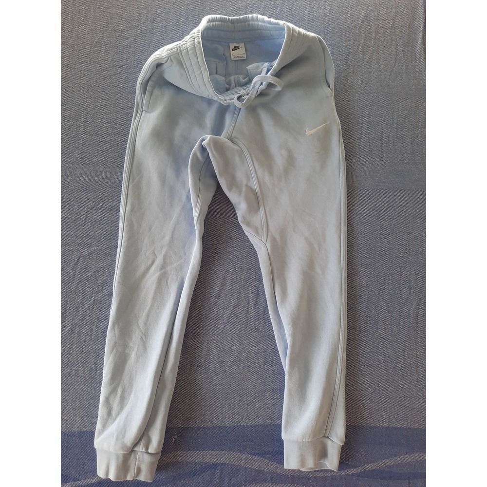 Nike‎ Sportswear Essential Fleece Joggers Light Blue Sweatpants Womens Small SEE